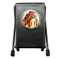 Indian 3 Pen Holder Desk Clocks by indianwarrior