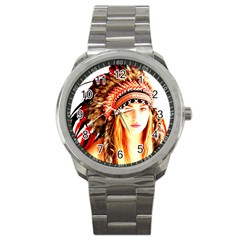 Indian 3 Sport Metal Watch by indianwarrior