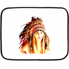 Indian 3 Double Sided Fleece Blanket (mini)  by indianwarrior