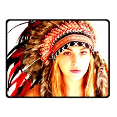 Indian 3 Fleece Blanket (small) by indianwarrior