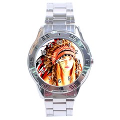 Indian 3 Stainless Steel Analogue Watch