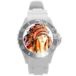 Indian 3 Round Plastic Sport Watch (L) Front