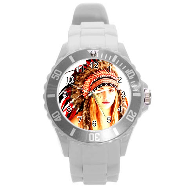 Indian 3 Round Plastic Sport Watch (L)