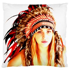 Indian 3 Large Cushion Case (two Sides) by indianwarrior