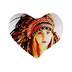 Indian 3 Standard 16  Premium Heart Shape Cushions by indianwarrior