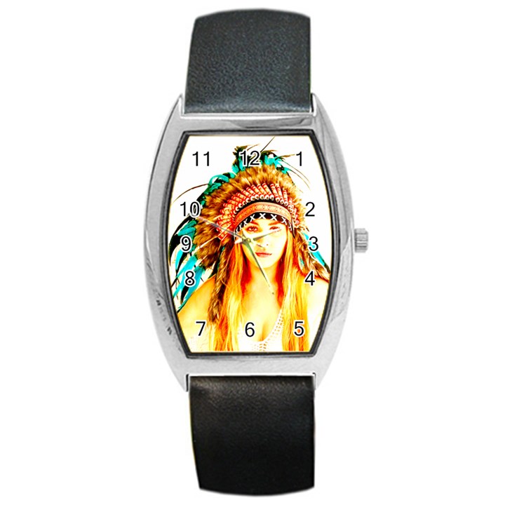 Indian 29 Barrel Style Metal Watch