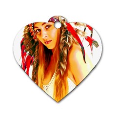 Indian 26 Dog Tag Heart (one Side) by indianwarrior