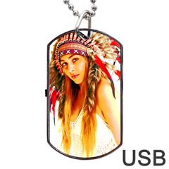 Indian 26 Dog Tag Usb Flash (two Sides)  by indianwarrior