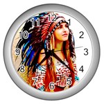 Indian 22 Wall Clocks (Silver)  Front