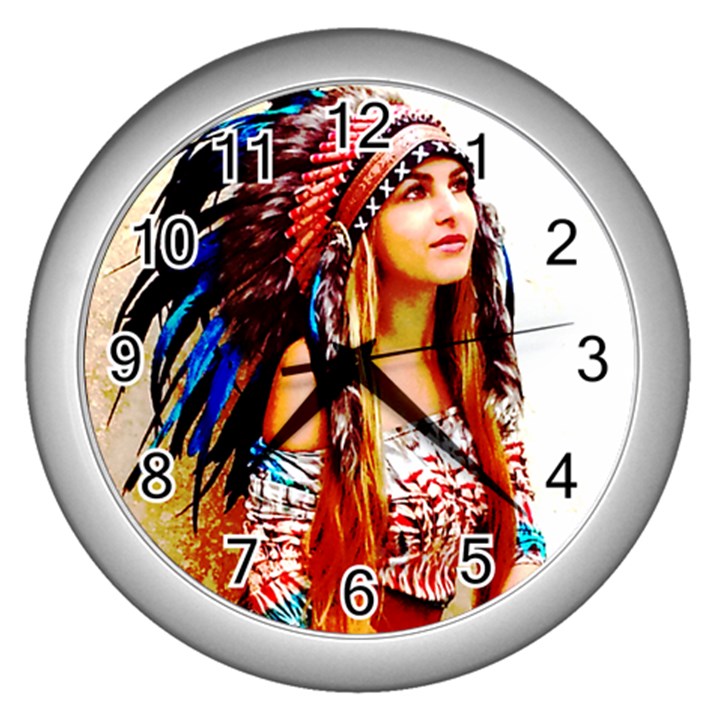 Indian 22 Wall Clocks (Silver) 