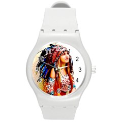 Indian 22 Round Plastic Sport Watch (m) by indianwarrior