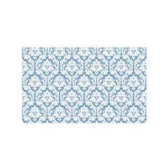 White On Light Blue Damask Satin Wrap by Zandiepants