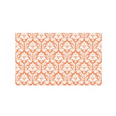 White On Orange Damask Satin Wrap by Zandiepants