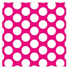 Pink Polkadot Large Satin Scarf (square) by Zandiepants