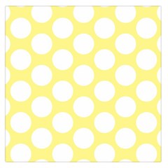 Yellow Polkadot Large Satin Scarf (square) by Zandiepants