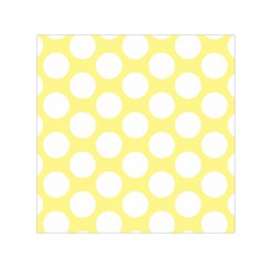 Yellow Polkadot Small Satin Scarf (square) by Zandiepants