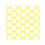 Yellow Polkadot Small Satin Scarf (Square) Front