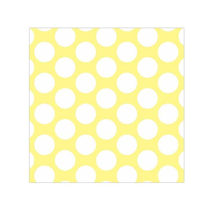 Yellow Polkadot Small Satin Scarf (Square)