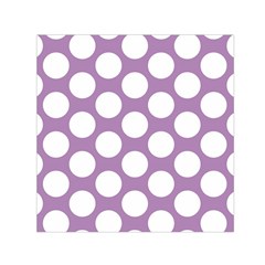 Lilac Polkadot Small Satin Scarf (square) by Zandiepants