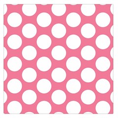 Pink Polkadot Large Satin Scarf (square) by Zandiepants