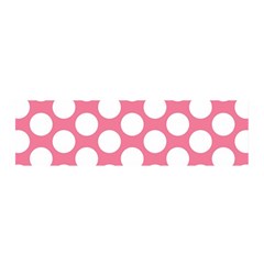 Pink Polkadot Satin Scarf (oblong) by Zandiepants