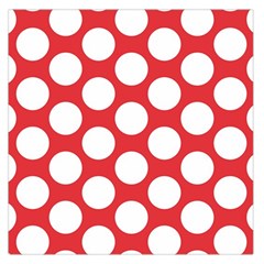 Red Polkadot Large Satin Scarf (square) by Zandiepants