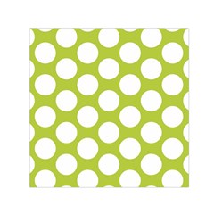 Spring Green Polkadot Small Satin Scarf (square) by Zandiepants