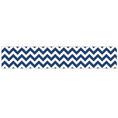 Dark Blue And White Zigzag Flano Scarf (Large)