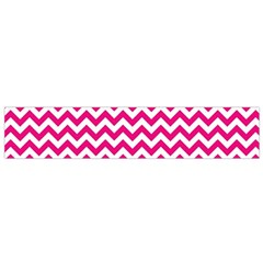 Hot Pink And White Zigzag Flano Scarf (small) by Zandiepants