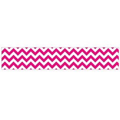 Hot Pink And White Zigzag Flano Scarf (large) by Zandiepants