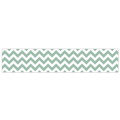 Jade Green And White Zigzag Flano Scarf (small) by Zandiepants