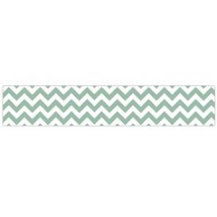 Jade Green And White Zigzag Flano Scarf (large) by Zandiepants