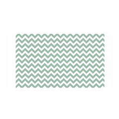 Jade Green And White Zigzag Satin Wrap by Zandiepants