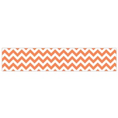 Orange And White Zigzag Flano Scarf (small) by Zandiepants