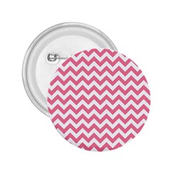 Pink And White Zigzag 2 25  Buttons by Zandiepants