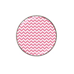 Pink And White Zigzag Hat Clip Ball Marker by Zandiepants