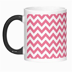 Pink And White Zigzag Morph Mugs by Zandiepants