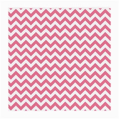 Pink And White Zigzag Medium Glasses Cloth (2-side) by Zandiepants