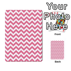 Pink And White Zigzag Multi-purpose Cards (rectangle) 