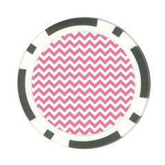 Pink And White Zigzag Poker Chip Card Guards (10 Pack)  by Zandiepants