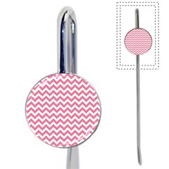 Pink And White Zigzag Book Mark by Zandiepants