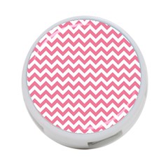 Pink And White Zigzag 4-port Usb Hub (two Sides)  by Zandiepants