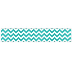 Turquoise And White Zigzag Pattern Flano Scarf (large) by Zandiepants