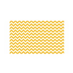 Sunny Yellow And White Zigzag Pattern Satin Wrap by Zandiepants