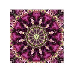 Purple Flower Small Satin Scarf (square) by Zandiepants