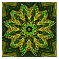 Woven Jungle Leaves Mandala Large Satin Scarf (Square)