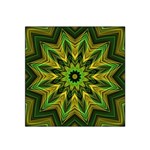 Woven Jungle Leaves Mandala Satin Bandana Scarf Front