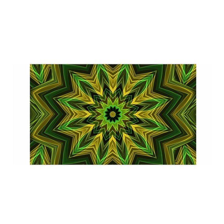 Woven Jungle Leaves Mandala Satin Wrap