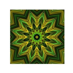 Woven Jungle Leaves Mandala Small Satin Scarf (Square)