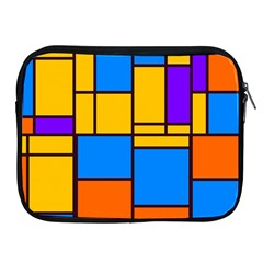 Retro Colors Rectangles And Squares 			apple Ipad 2/3/4 Zipper Case by LalyLauraFLM